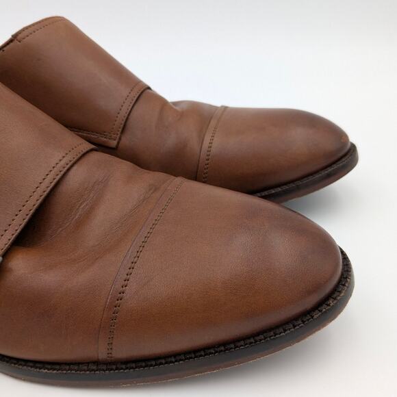 Cole Haan Men's Harrison Monk Oxfords Leather British Tan Size 10.5 EU44.5 - Picture 15 of 15